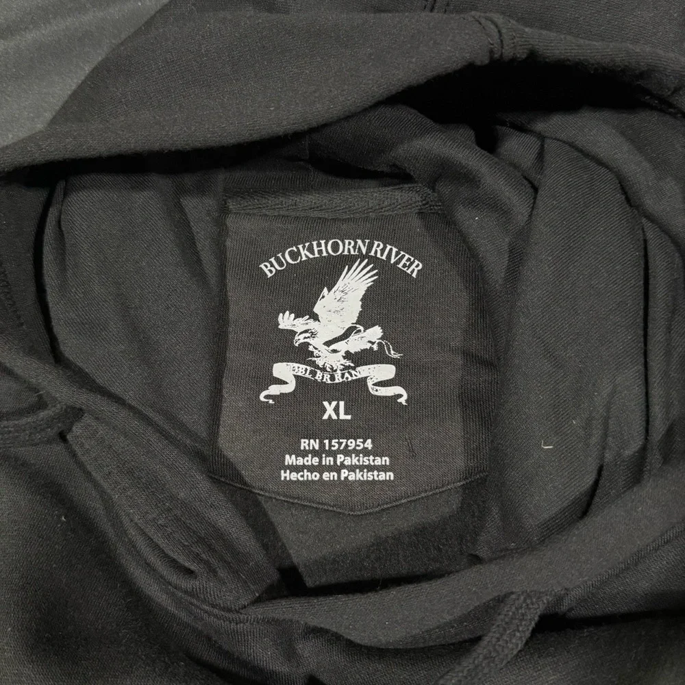 Buckhorn Hoodie with Deer Skull and Flag Design- Size:XL - Picture 4 of 7